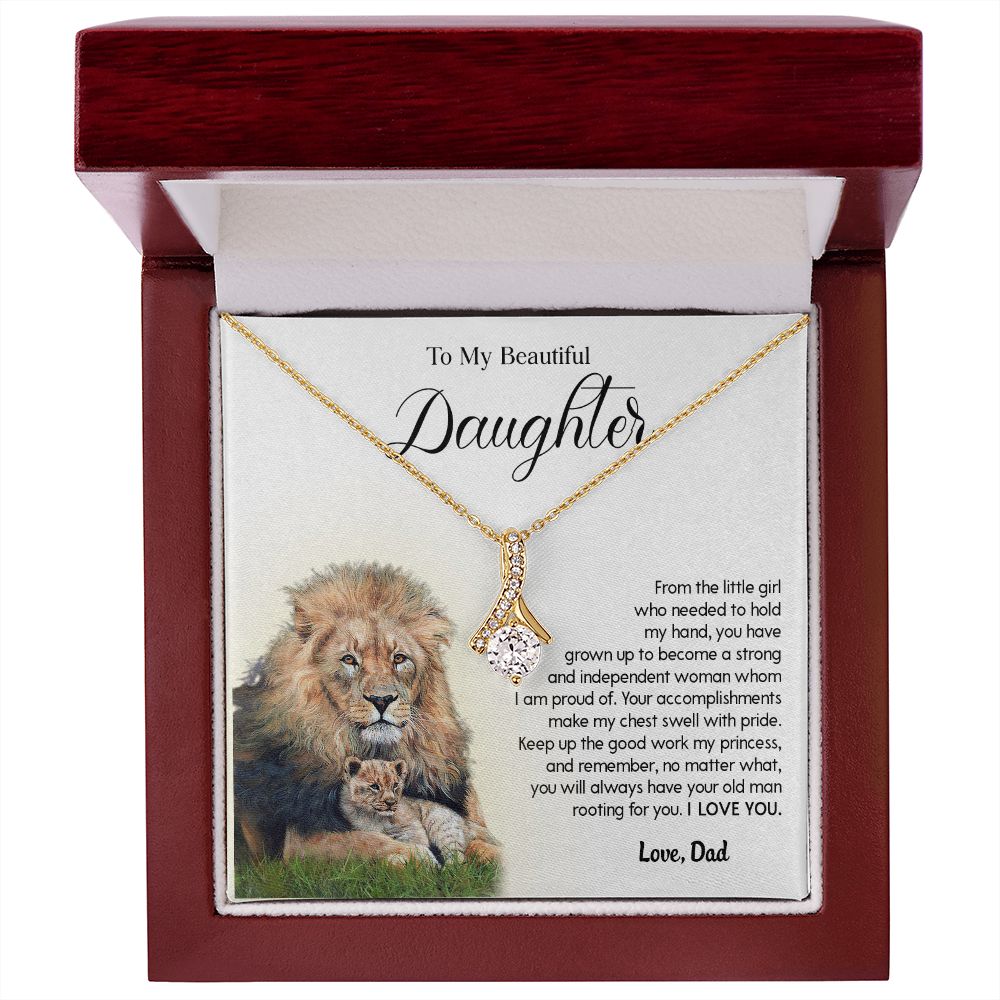 620B To My Daughter Necklace From Dad, Birthday Gift, Father Daughter Gift, Holiday