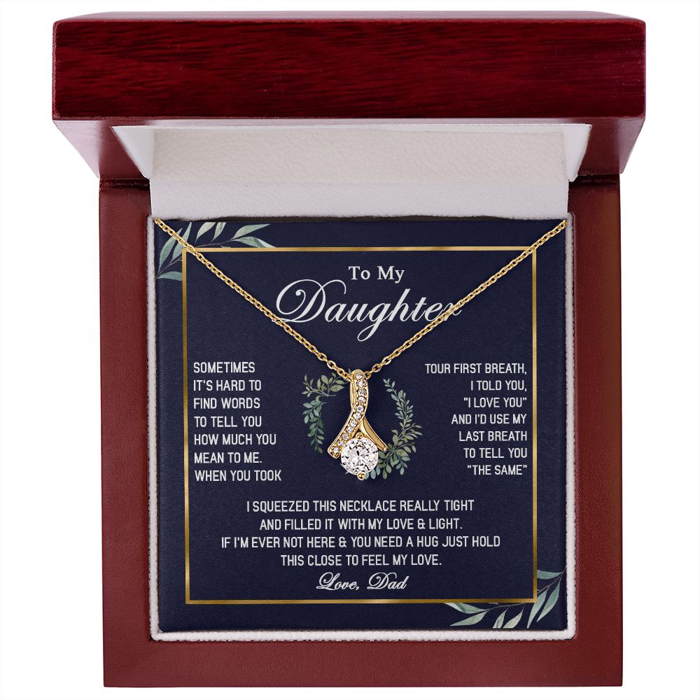 463B To My Daughter Necklace, Gift For Daughter From Dad, Daughter Father Necklace