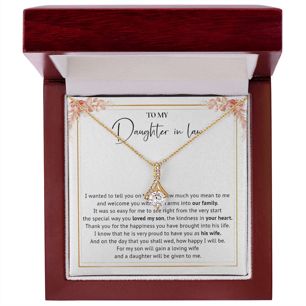 535B Daughter-In-Law Gift Necklace, Wedding Gift From Mother-In Law, Birthday Gifts