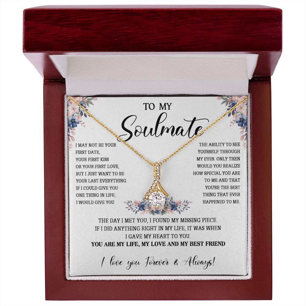 474B To My Soulmate Necklace, Gift For Her, Christmas Gift For Her, Gift For Soulmate