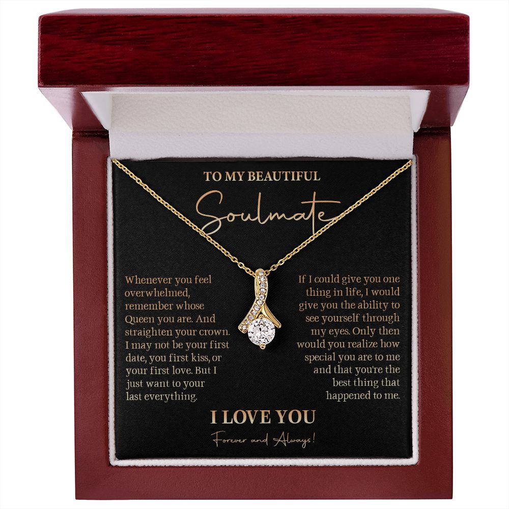 582B To My Soulmate Necklace, Love Gift For Girlfriend Wife, Birthday Gift for Womens