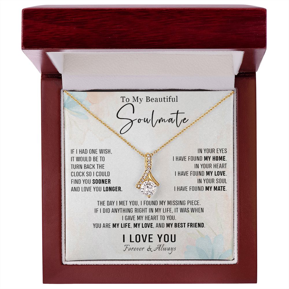 562B To my Soulmate Necklace, Birthday Gifts for Her, Love Gifts for Wife Girlfriend