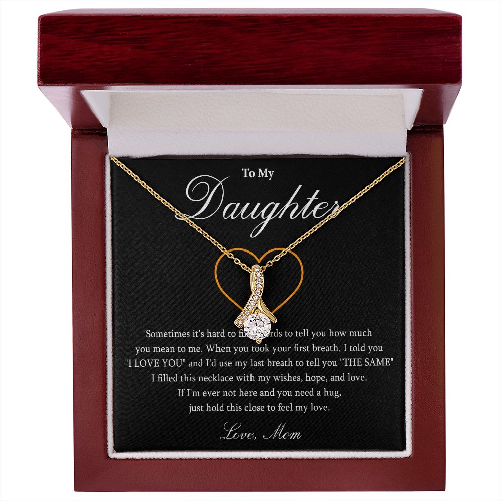 570B To My Daughter Necklace, Gift For Daughter From Mom, Daughter Mother Necklace