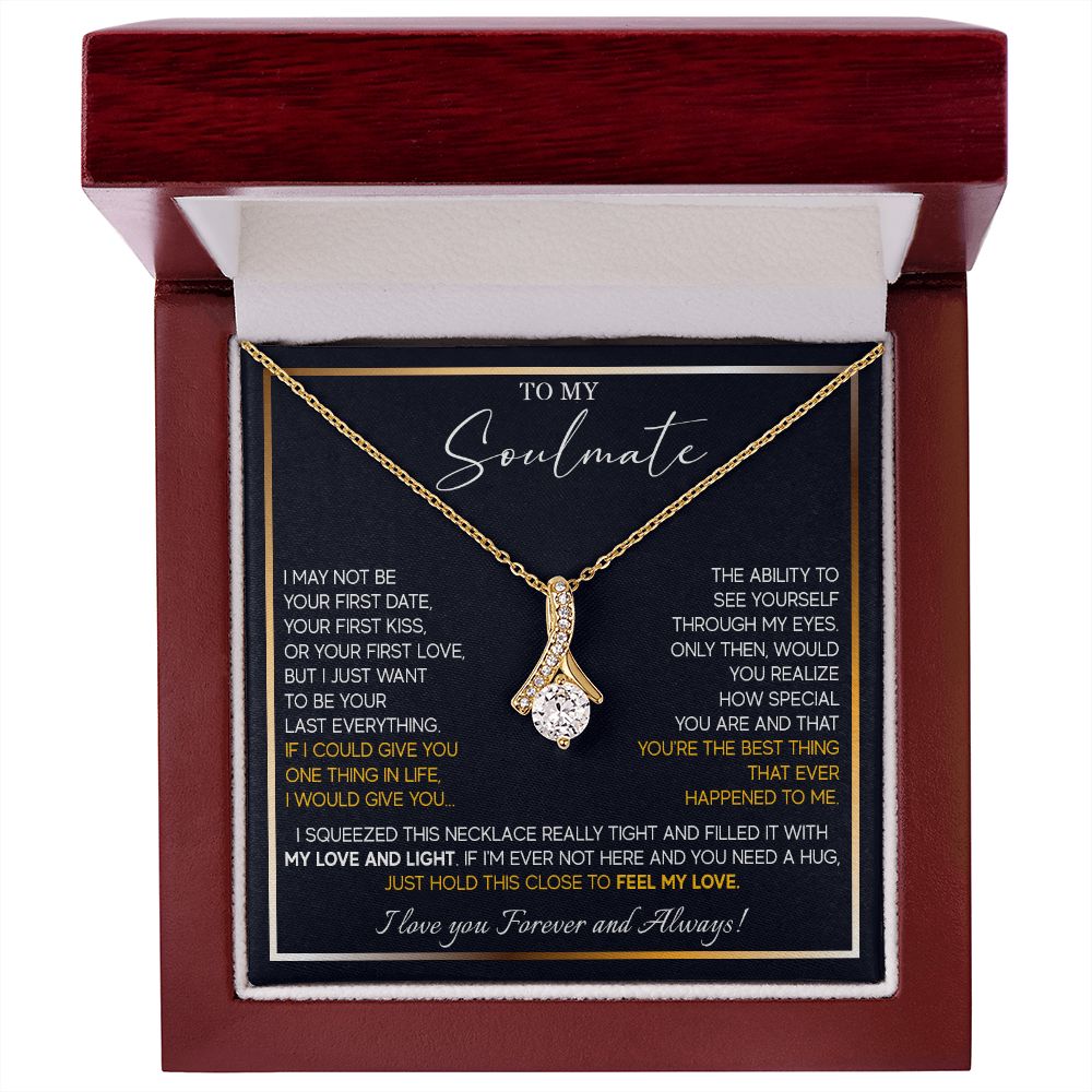 560B To My Soulmate Necklace, Couples in Love Gifts, Jewelry Romantic Gifts For Wife
