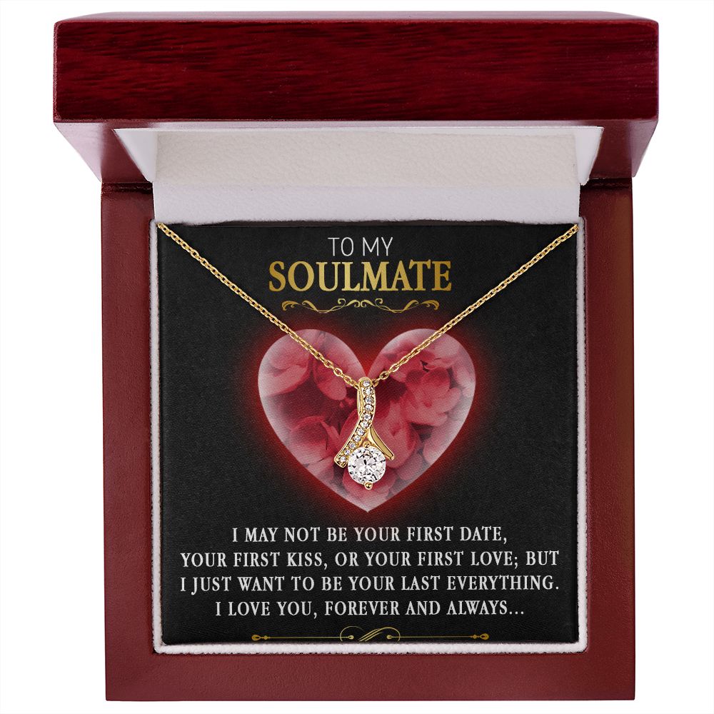 91B To My Soulmate Necklace, Engagement Gift for Future Wife, Xmas - Birthday Gift