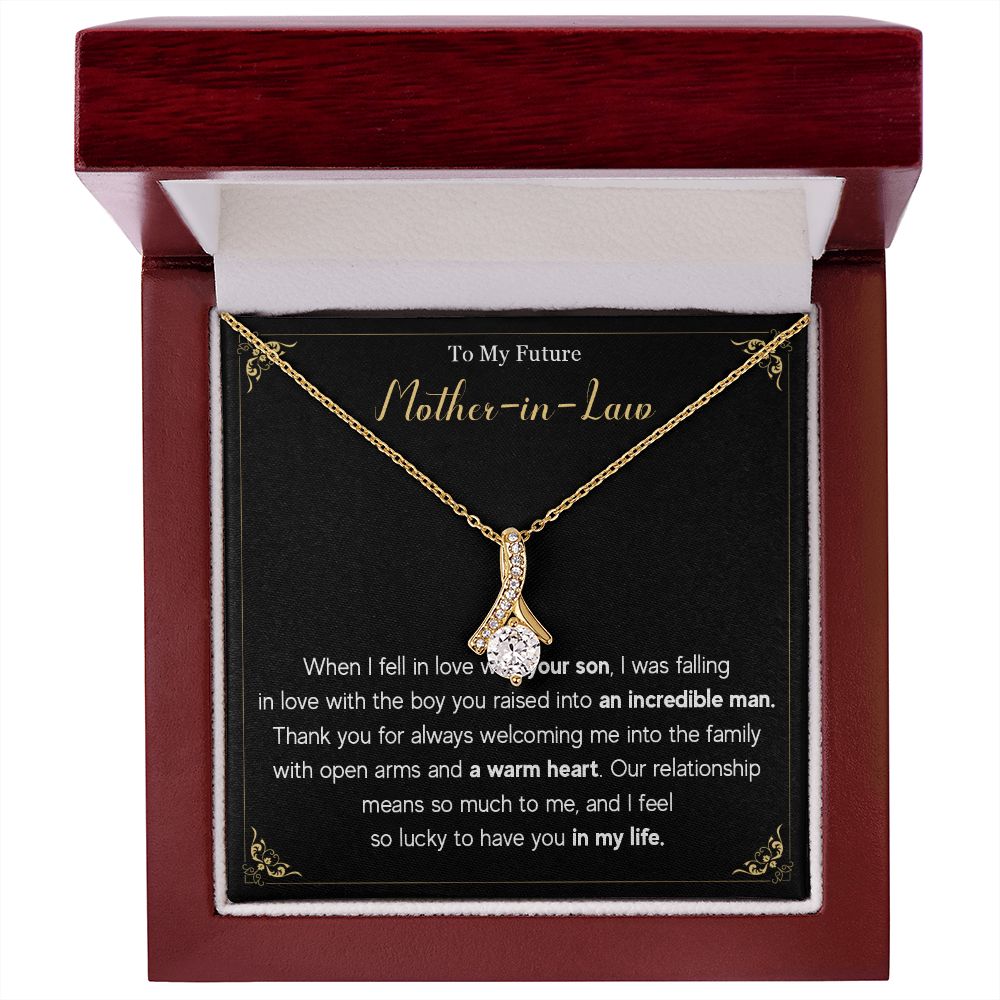 580B To My Future Mom-In-Law Necklace Knot Pendant Thank You Gifts For Mother In Law