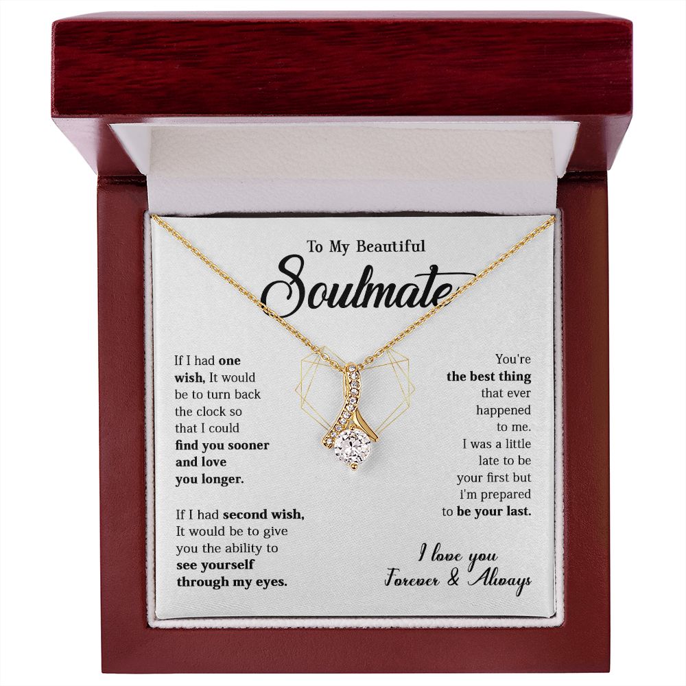 618B To My Soulmate Necklace, Xmas Gift For Wife Girlfriend From Husband, Birthday
