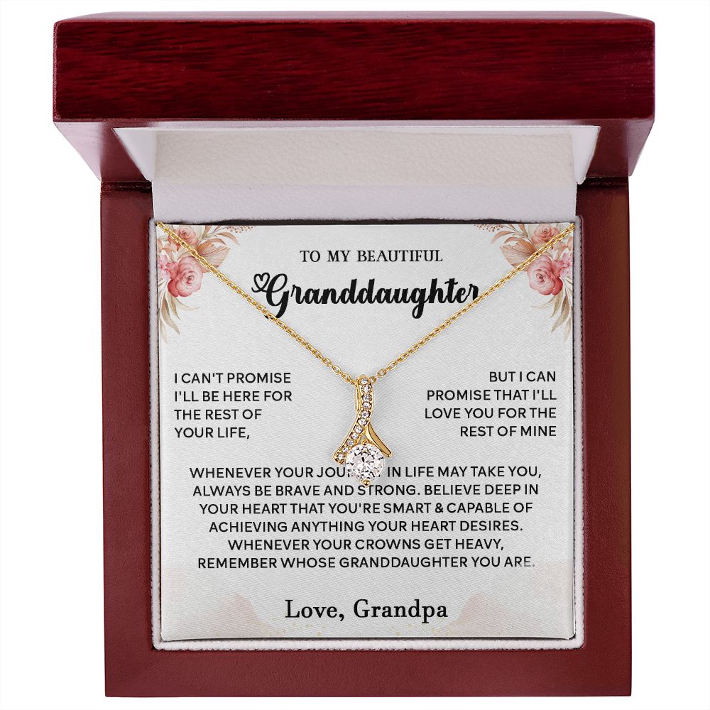 434B To My Granddaughter Necklace, Birthday Gift For Granddaughter, Christmas Gifts