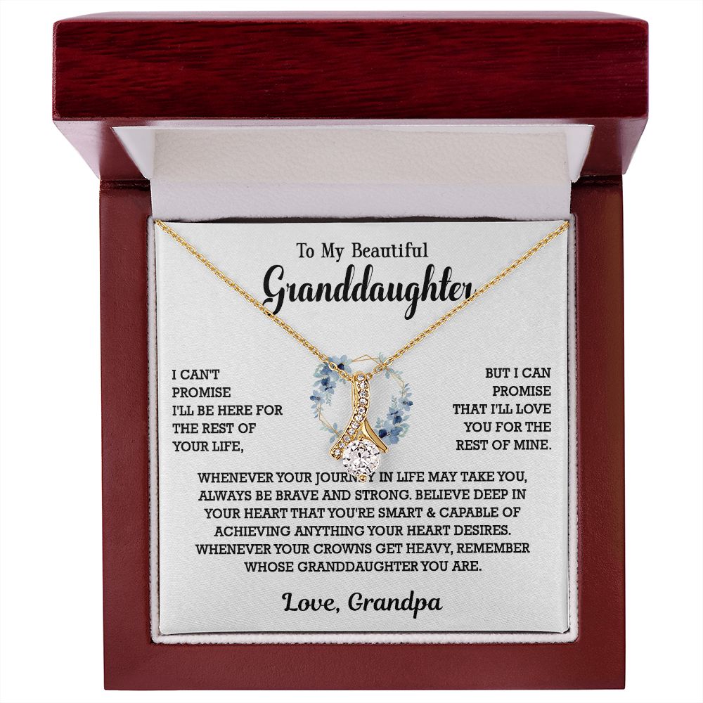 613B To My Granddaughter Necklace, Birthday Gift For Granddaughter, Necklace Gifts