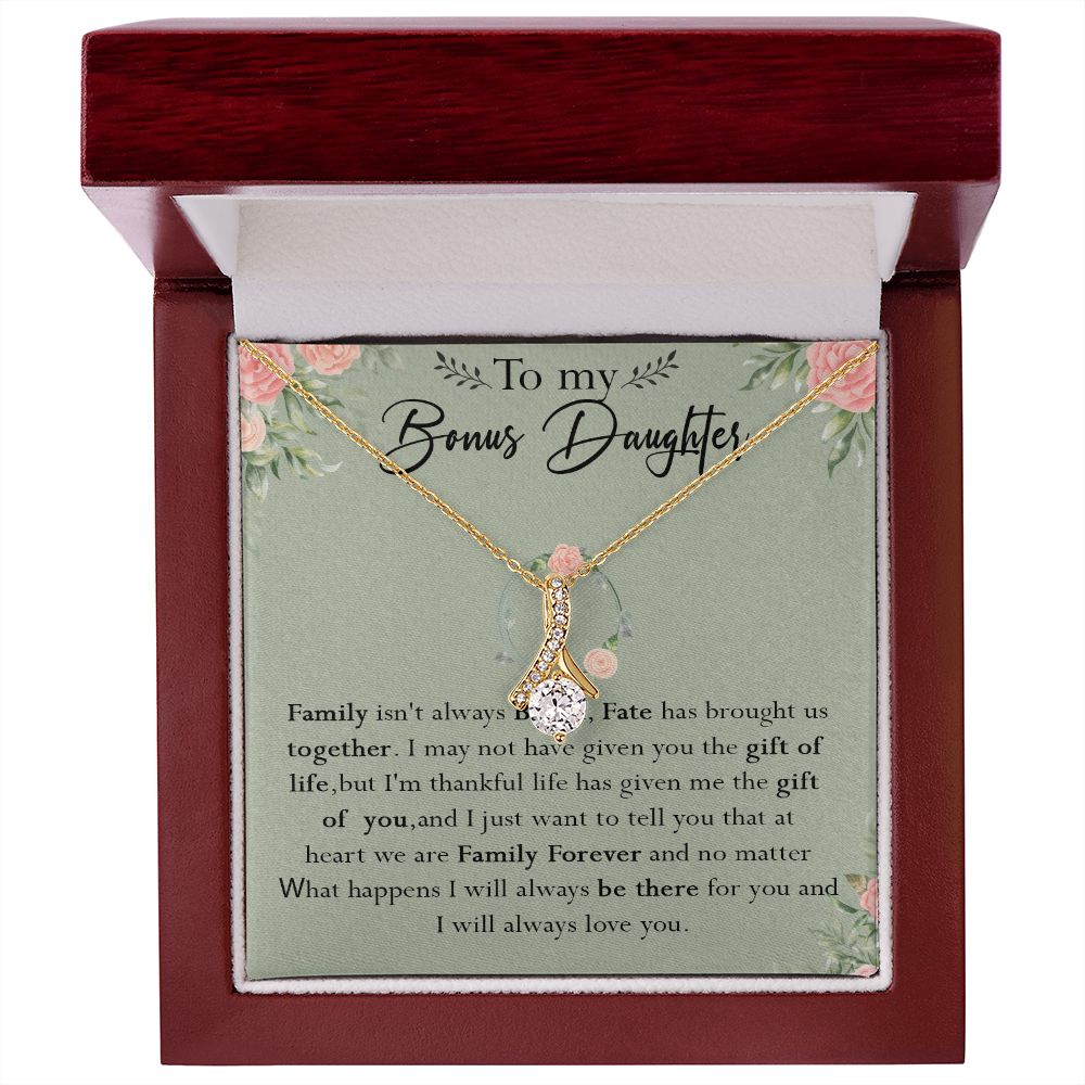 52B To my Bonus Daughter Necklace, Bonus Daughter, Step Daughter Gift, Gift Birthday