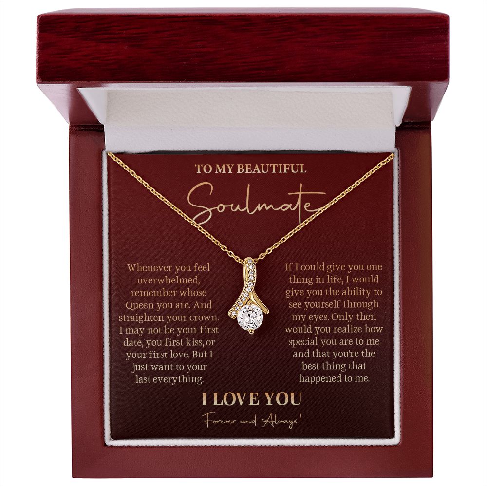 581B To My Soulmate Necklace, Gift For Girlfriend Wife, Birthday Gift, Love Necklace