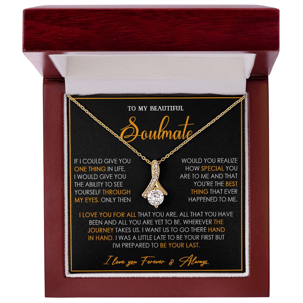 459B To My Soulmate Necklace, Gift For Wife Girlfriend From Husband, Xmas, Birth Gift