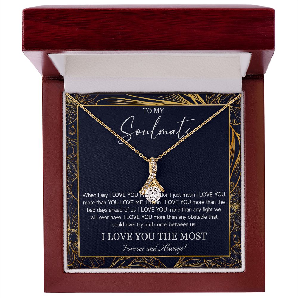 552B To My Soulmate Necklace, Jewelry Gifts For My Wife, Girlfriend, Future Wife Gift