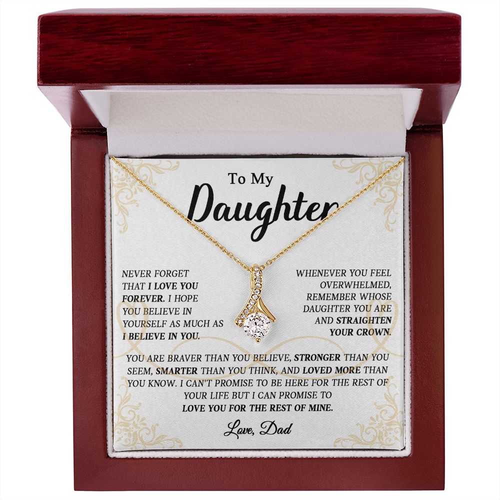 622B To My Daughter Necklace, Daughter Father Necklace, Daughter Gift From Dad, Xmas