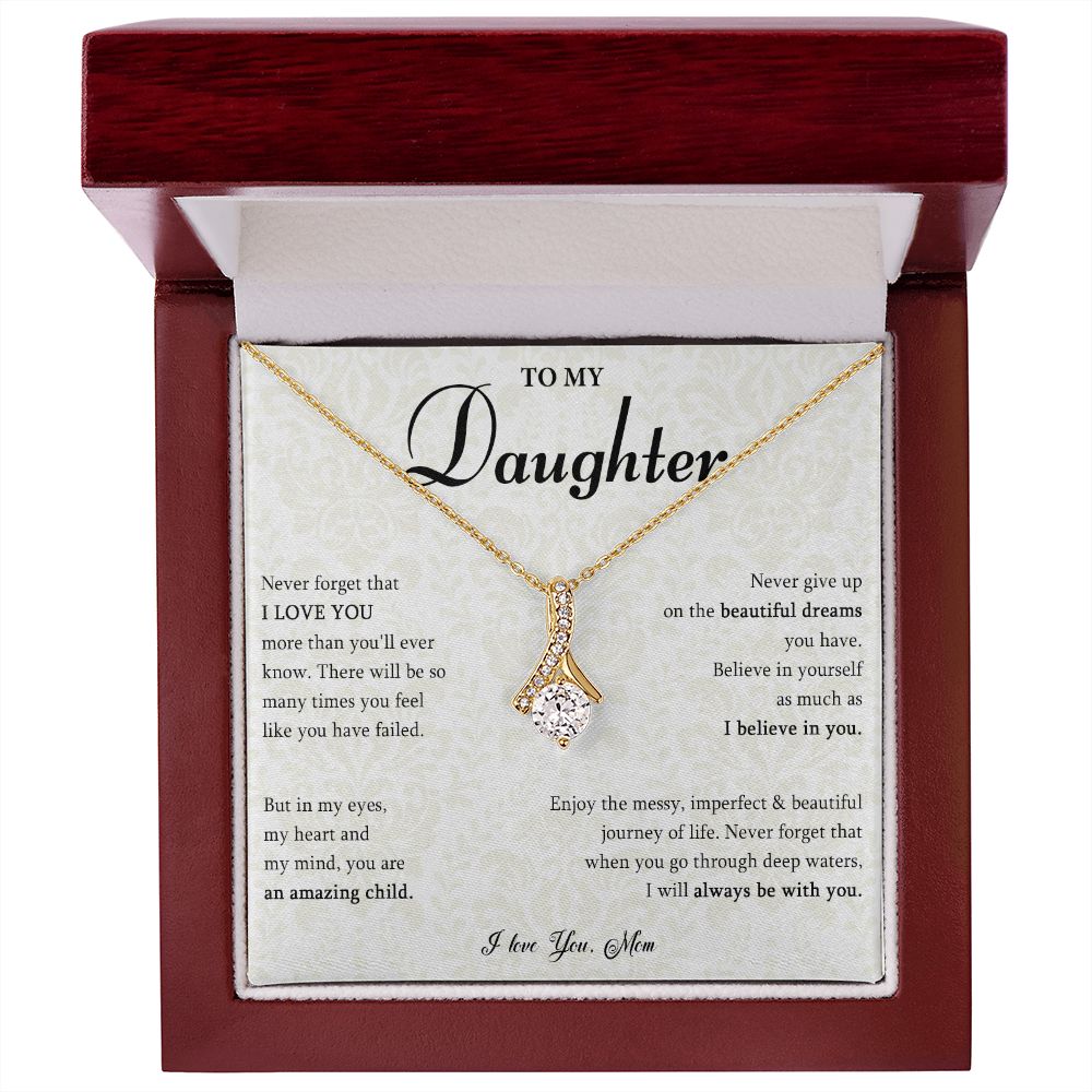 529B Gift for Daughter from Mom, To My Daughter Necklace, Daughter Birthday Gift