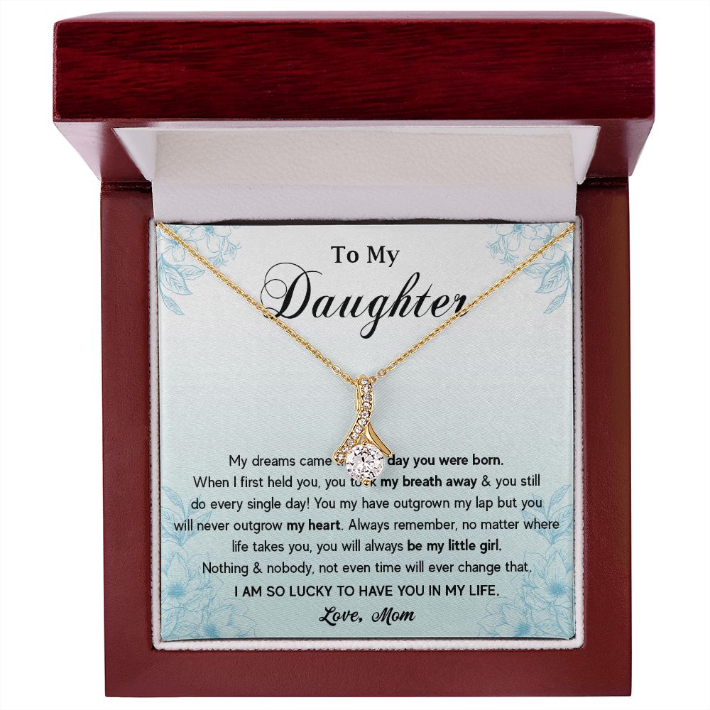 574B To My Daughter Necklace, Gift for Daughter from Mom, Mother Daughter Necklace