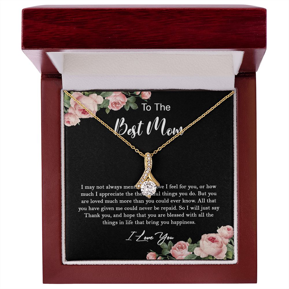 630B To My Best Mom Necklace, Gift For Mom From Son/Daughter, Gift Birthday, Holiday