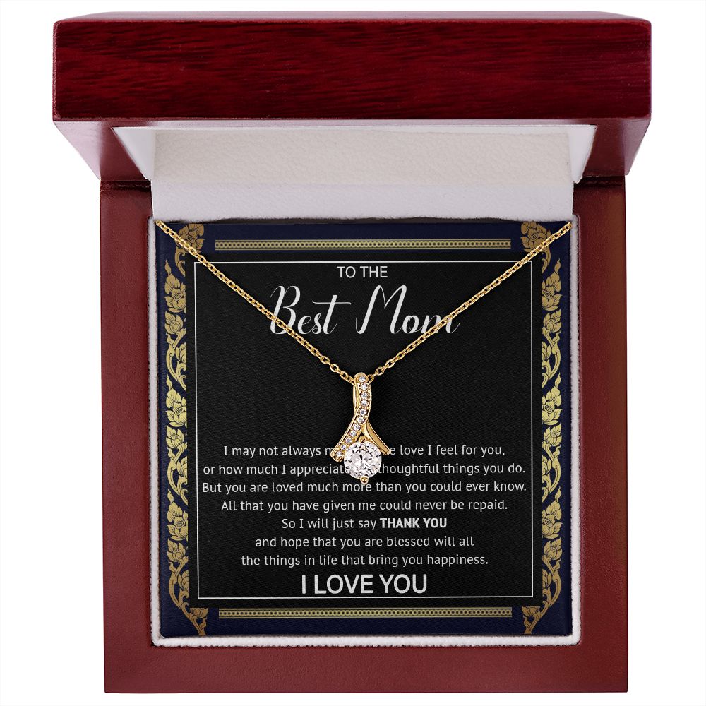 503B To My Best Mom Necklace, Gift For Mom Present For Mom Gifts from Son or Daughter