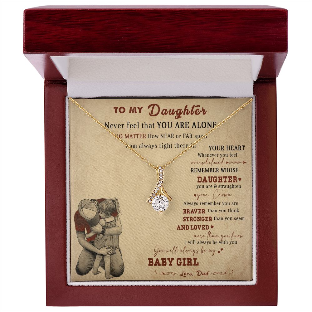 105B Daughter Necklace, To My Daughter Necklace,  Birthday Gift For Daughter From Dad