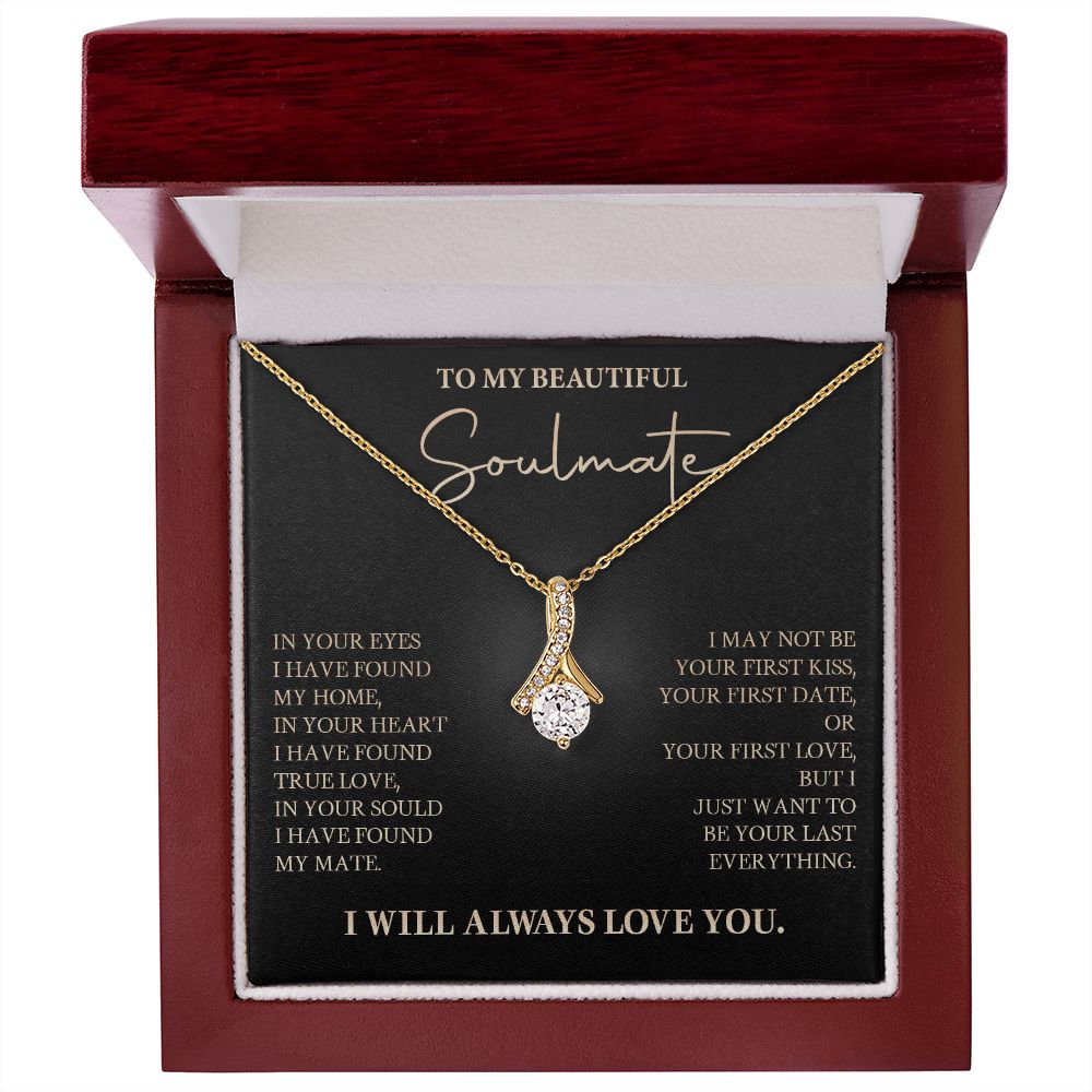583B To My Soulmate Necklace, Love Gift For Wife Girlfriend, Romantic Love Necklace