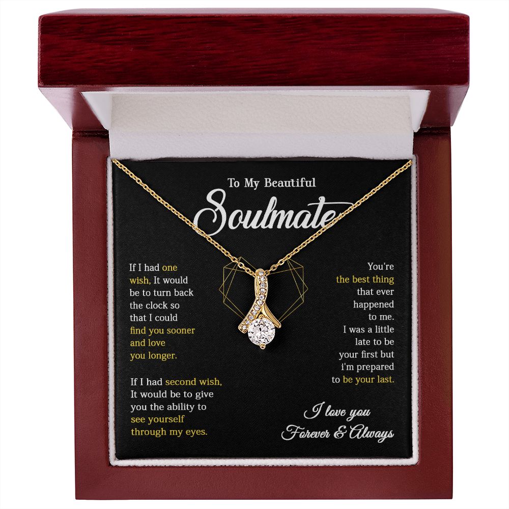 617B To My Soulmate Necklace, Gift For Wife Girlfriend From Husband, Valentines Gift