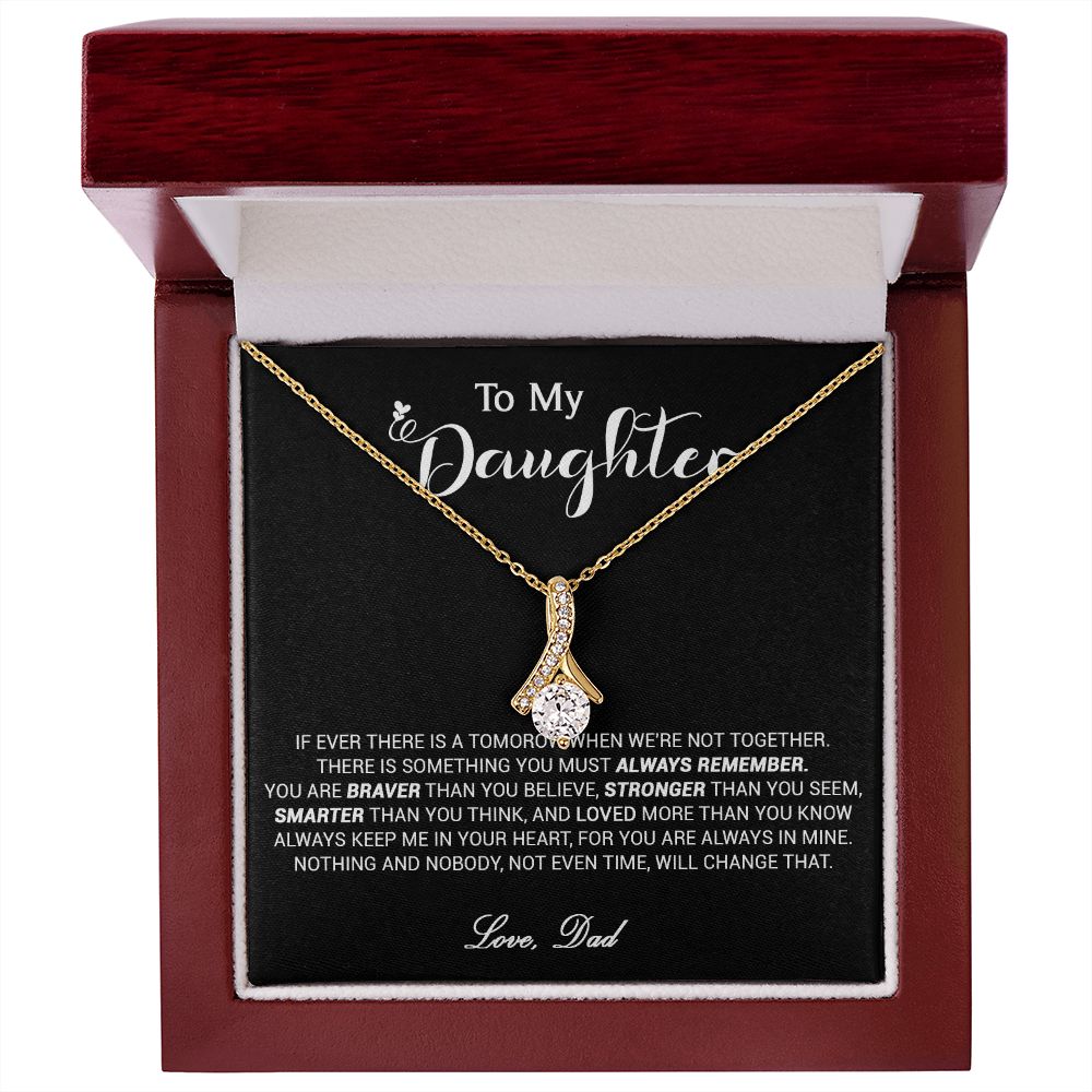 433B To My Daughter Necklace, Daughter Father Necklace, Daughter Xmas Gift From Dad