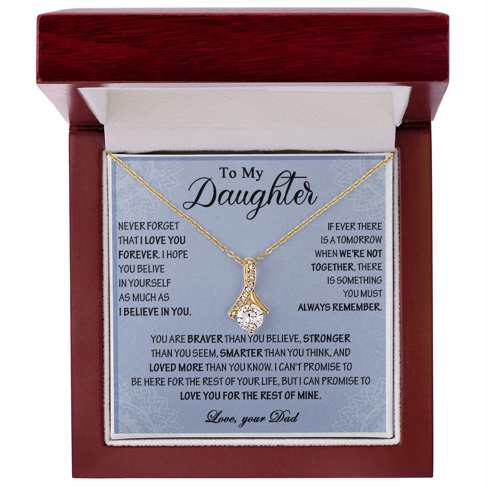 455B To My Daughter Necklace, Daughter Father Necklace, Daughter Gift From Dad