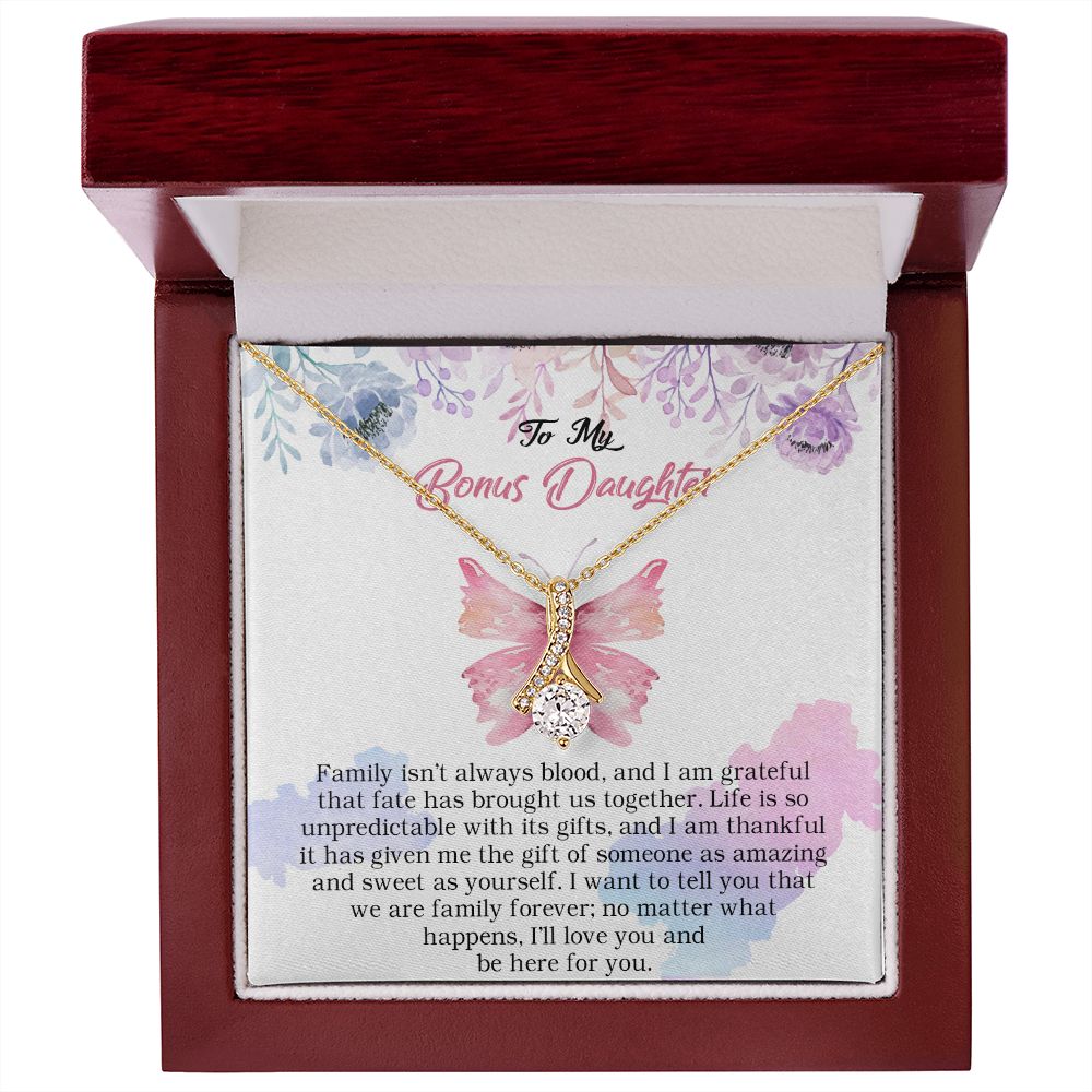 103B To My Bonus Daughter, Bonus Daughter Necklace, Birthday Gift For Stepdaughter
