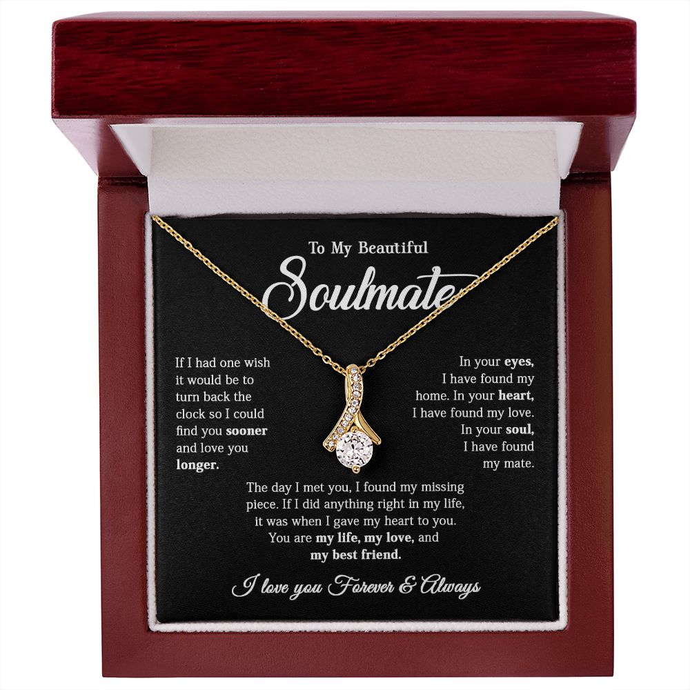616B To My Soulmate Necklace, Gift for Wife, Girlfriend, Valentine Gift,Birthday Gift