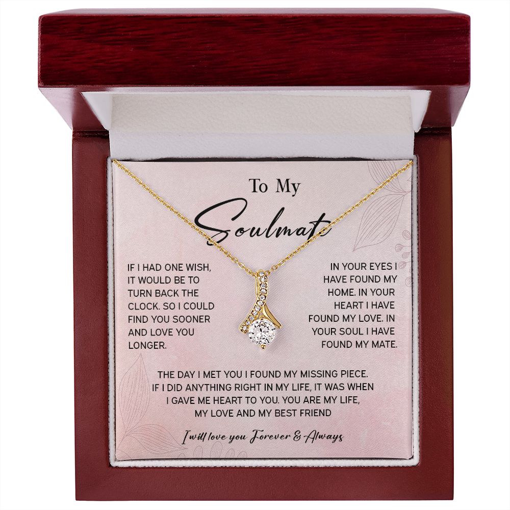 464B To My Soulmate/Wife Necklace Gift for Fiancée / Girlfriend Gifts for Her