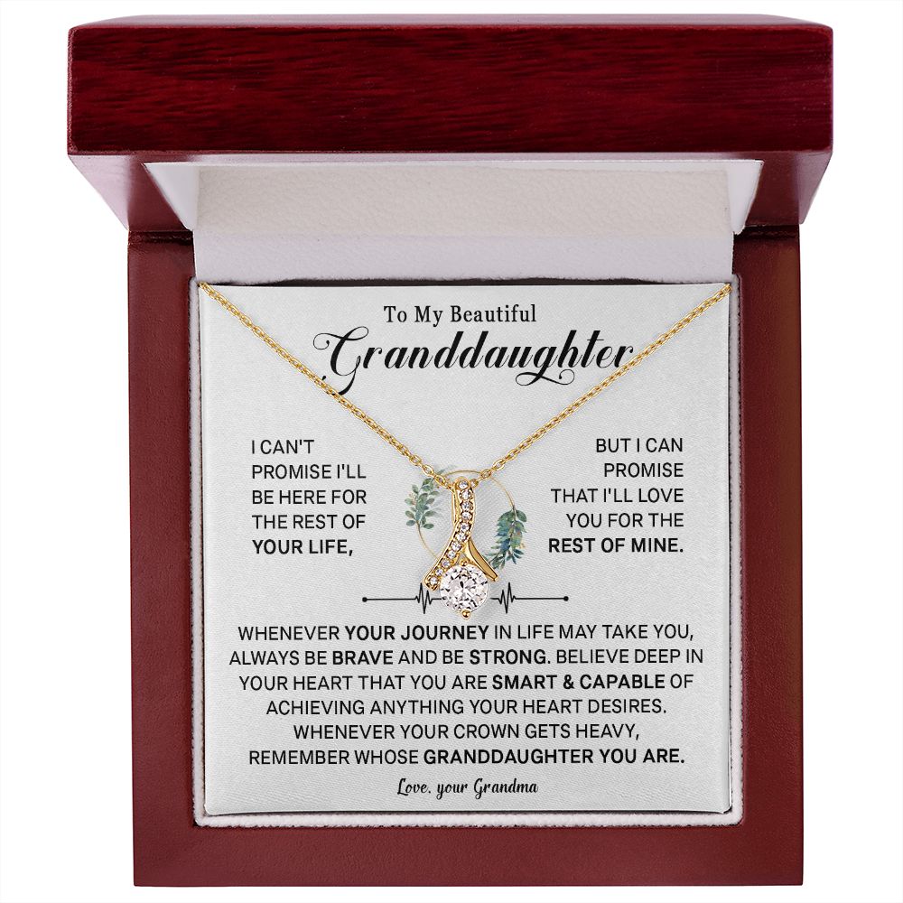 542B To My Granddaughter Necklace, Xmas Birthday Gift For Granddaughter from Grandma