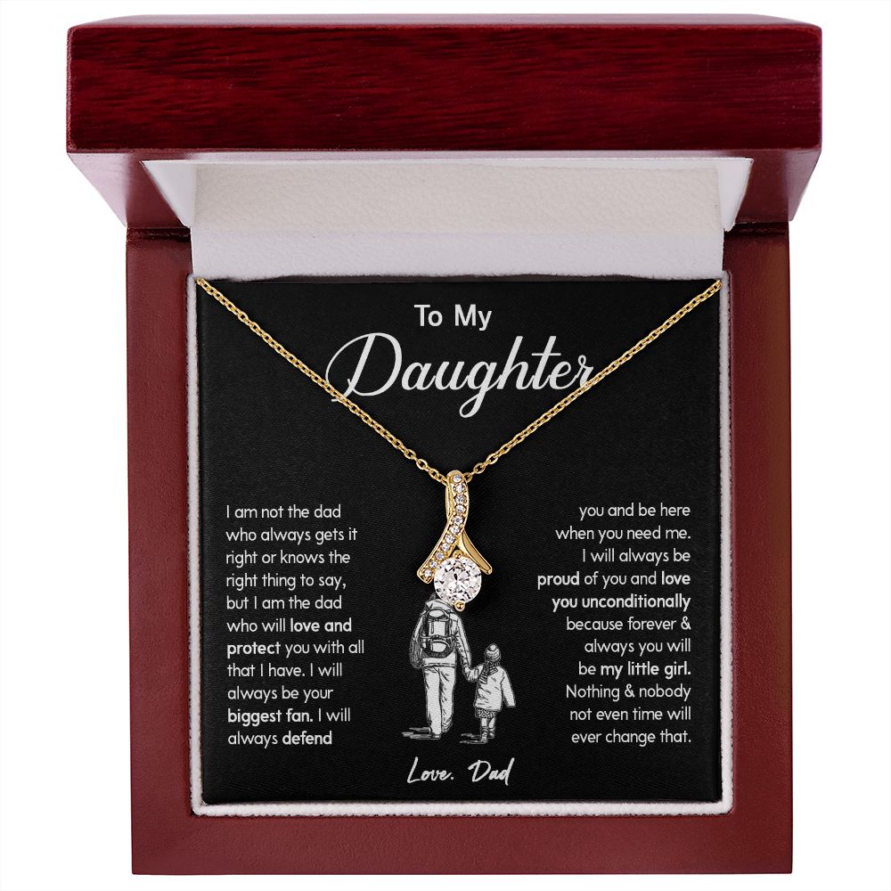 451B To My Daughter Necklace, Gift For Daughter From Dad, Gift Birthday, Christmas