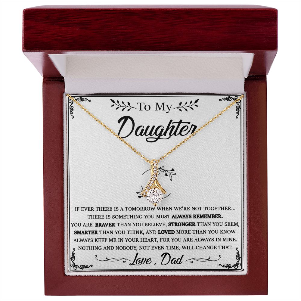 114B Daughter Necklace From Dad, To My Daughter Necklace, Christmas Birthday Gifts