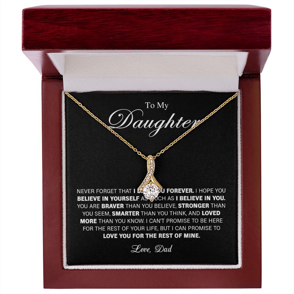 627B To My Daughter Necklace, Gift For Daughter from Dad, Birthday Gift For Daughter