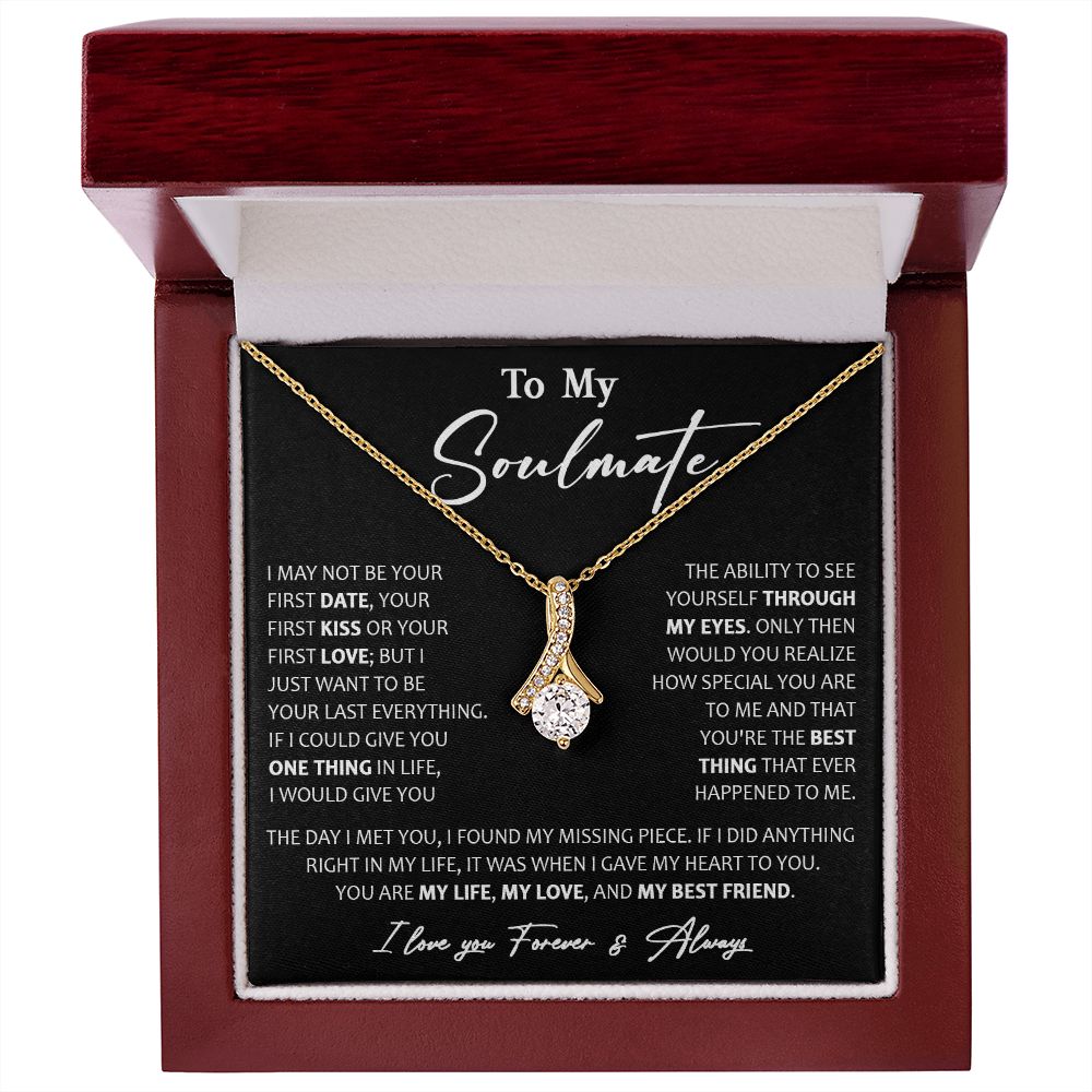 460B To My Soulmate Necklace, Christmas, Valentine Gift For Her, Gift For Soulmate