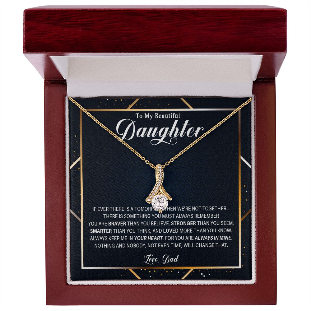 536B Gift For Daughter From Dad, To My Daughter Necklace, Birthday Gifts for Daughter