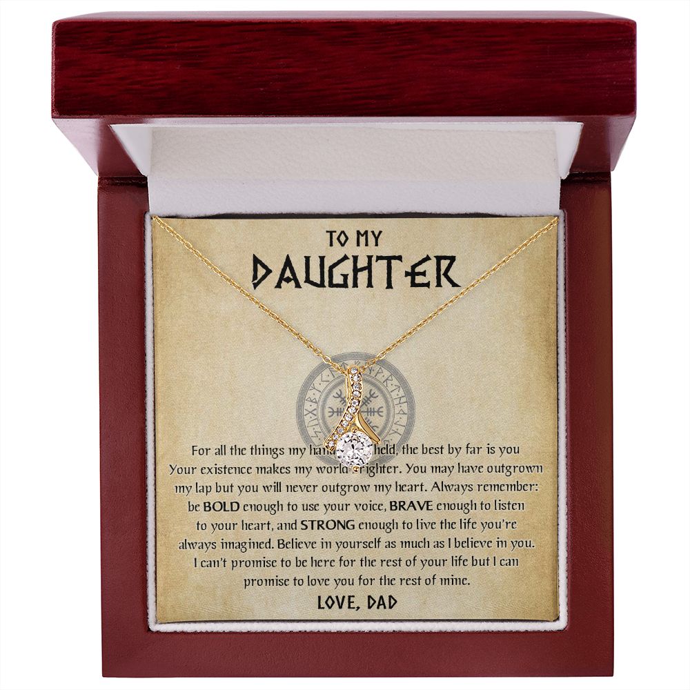 567B To My Daughter Necklace, Viking Daughter Gift from Dad, Birthday Gifts Jewelry