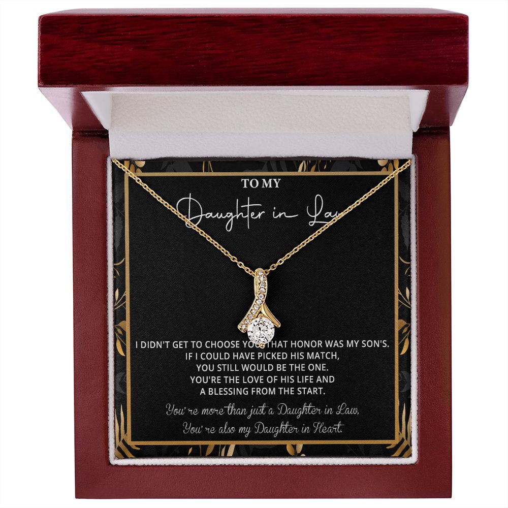 550B To My Daughter in Law Necklace, Daughter in Law Gift Necklace From Mother in Law