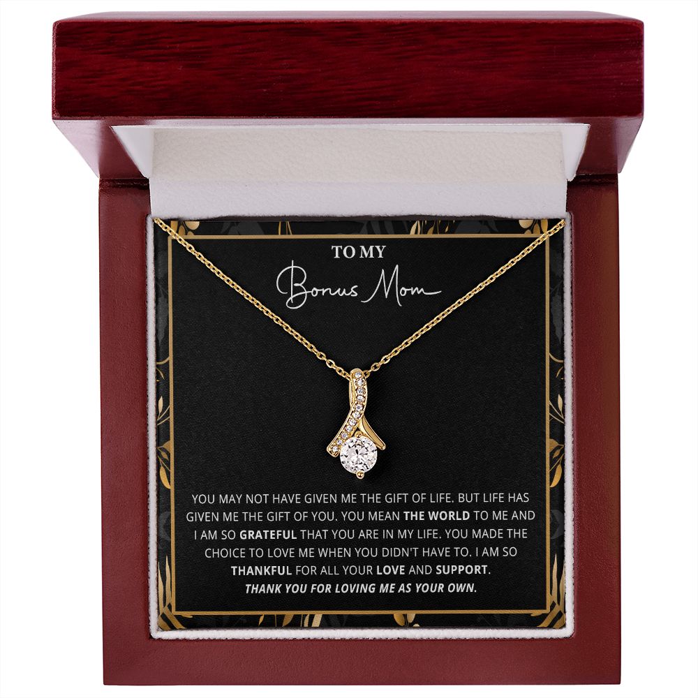 588B Bonus Mom Gift for Step Mother, Bonus Mom Necklace, Birthday Gift for Stepmom