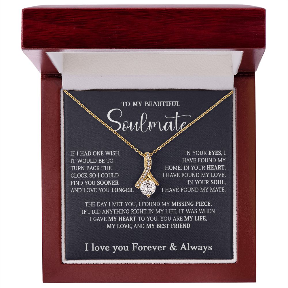 467B To My Soulmate Necklace, Holiday Gift For Wife Girlfriend From Husband,Xmas Gift