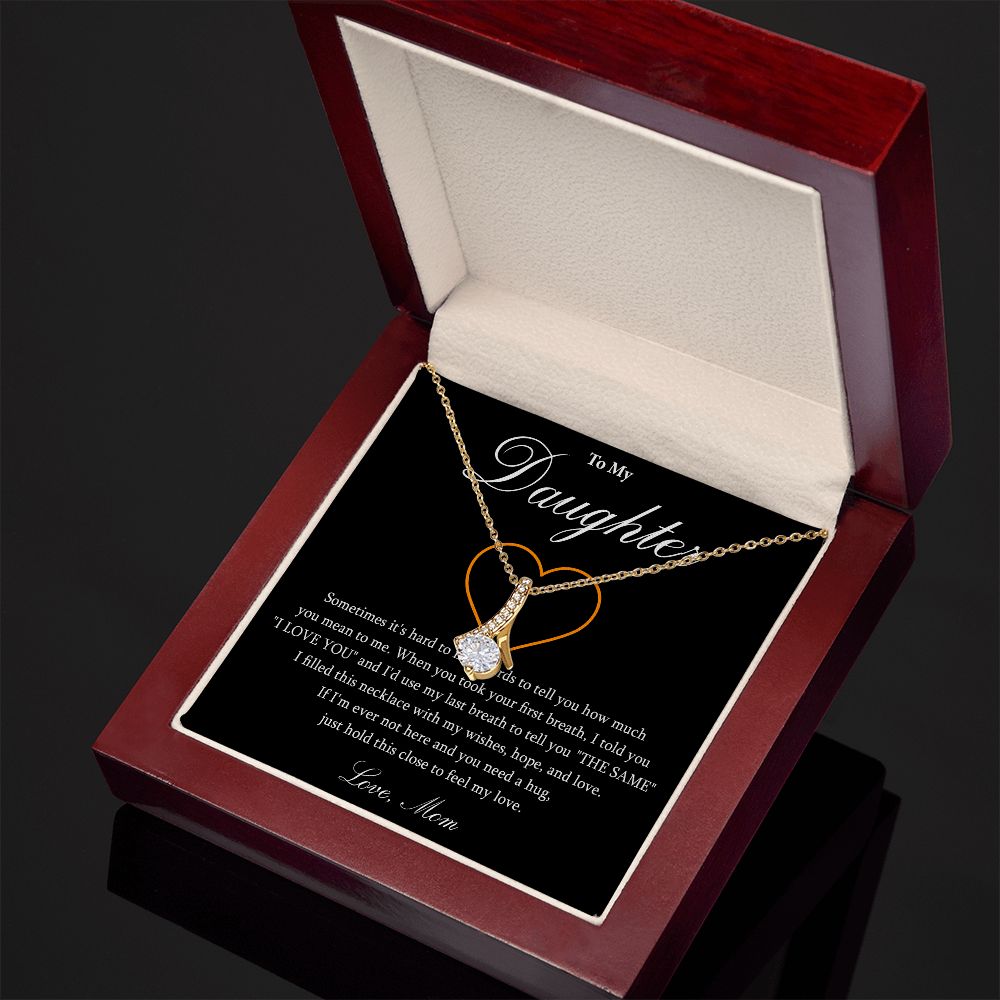 570B To My Daughter Necklace, Gift For Daughter From Mom, Daughter Mother Necklace