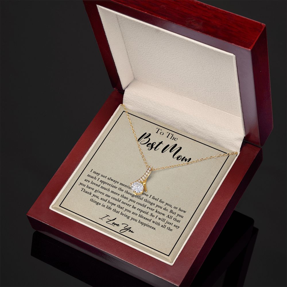 435B To My Best Mom Necklace, Birthday Xmas Gift, Gift For Mom from Son or Daughter
