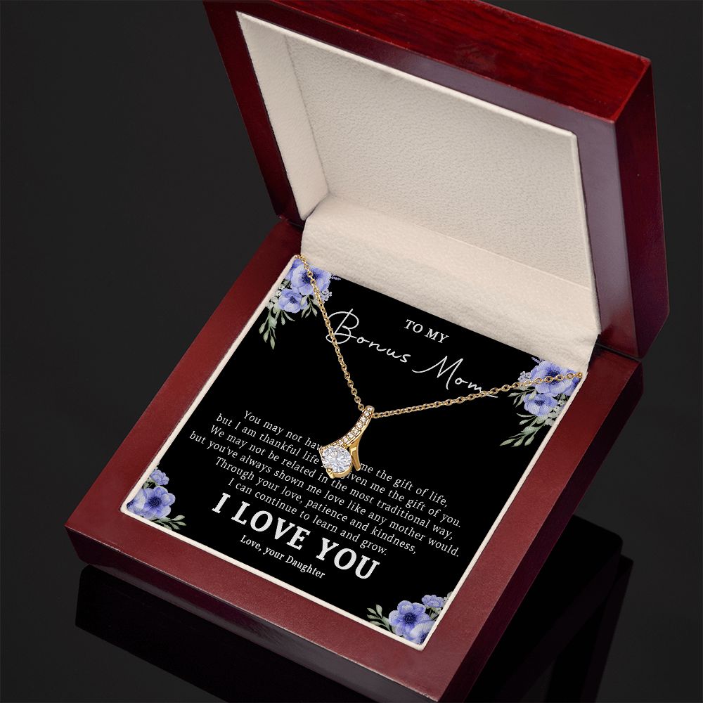522B Step Mom Gift, Bonus Mom Necklace, Stepmom Necklace Birthday Gift from Daughter