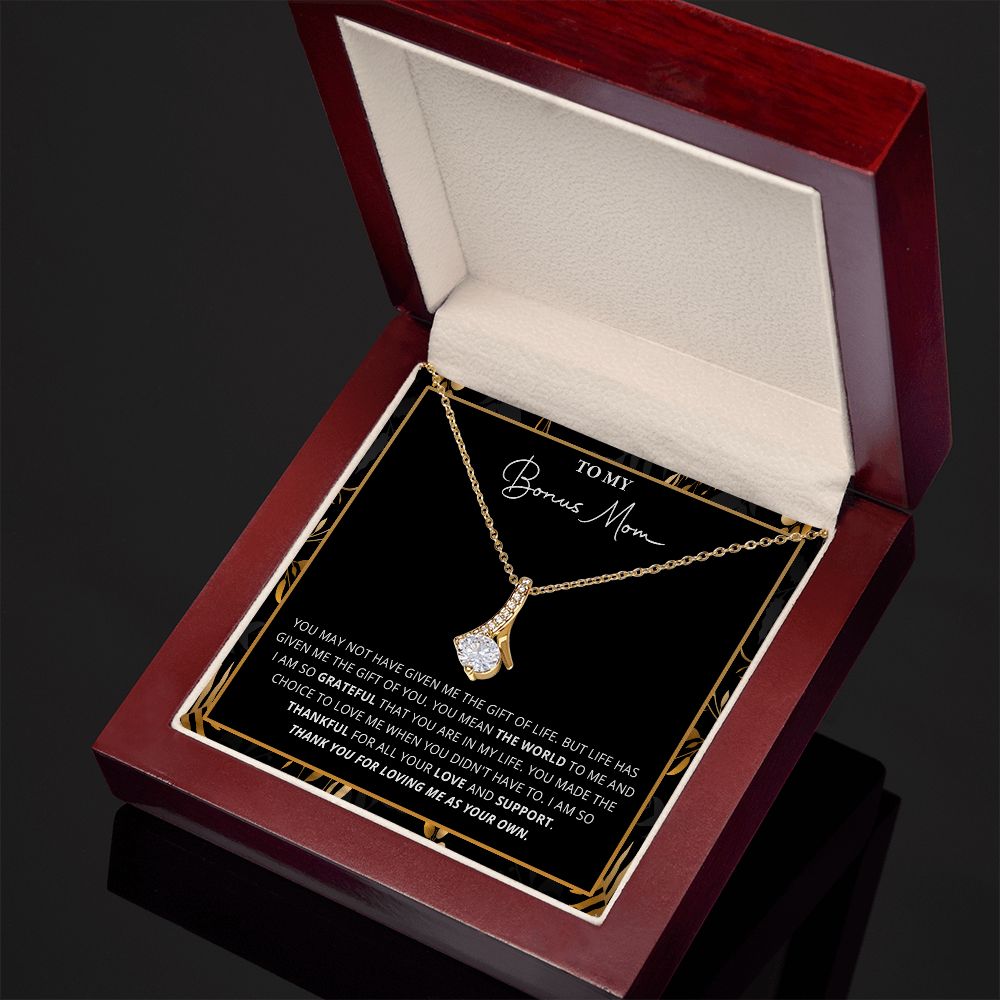 588B Bonus Mom Gift for Step Mother, Bonus Mom Necklace, Birthday Gift for Stepmom