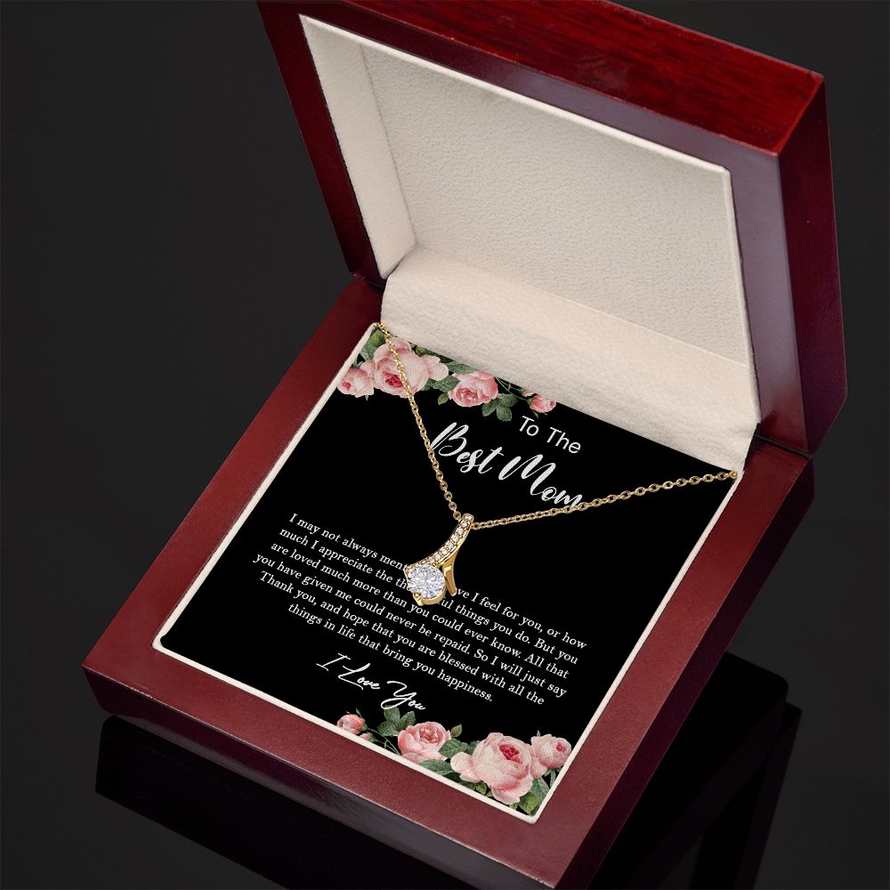 630B To My Best Mom Necklace, Gift For Mom From Son/Daughter, Gift Birthday, Holiday