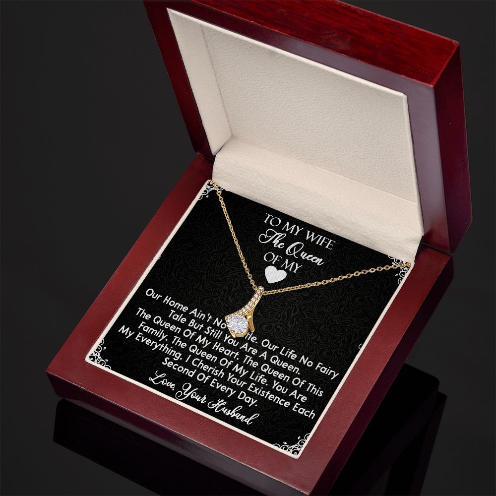 419B To My Wife The Queen Necklace, Gifts for Wife, Gifts for Her, Birthday Gifts