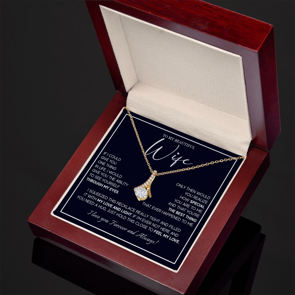 556B To My Wife Necklace From Husband, Soulmate Necklace Gift from Husband, Birthday