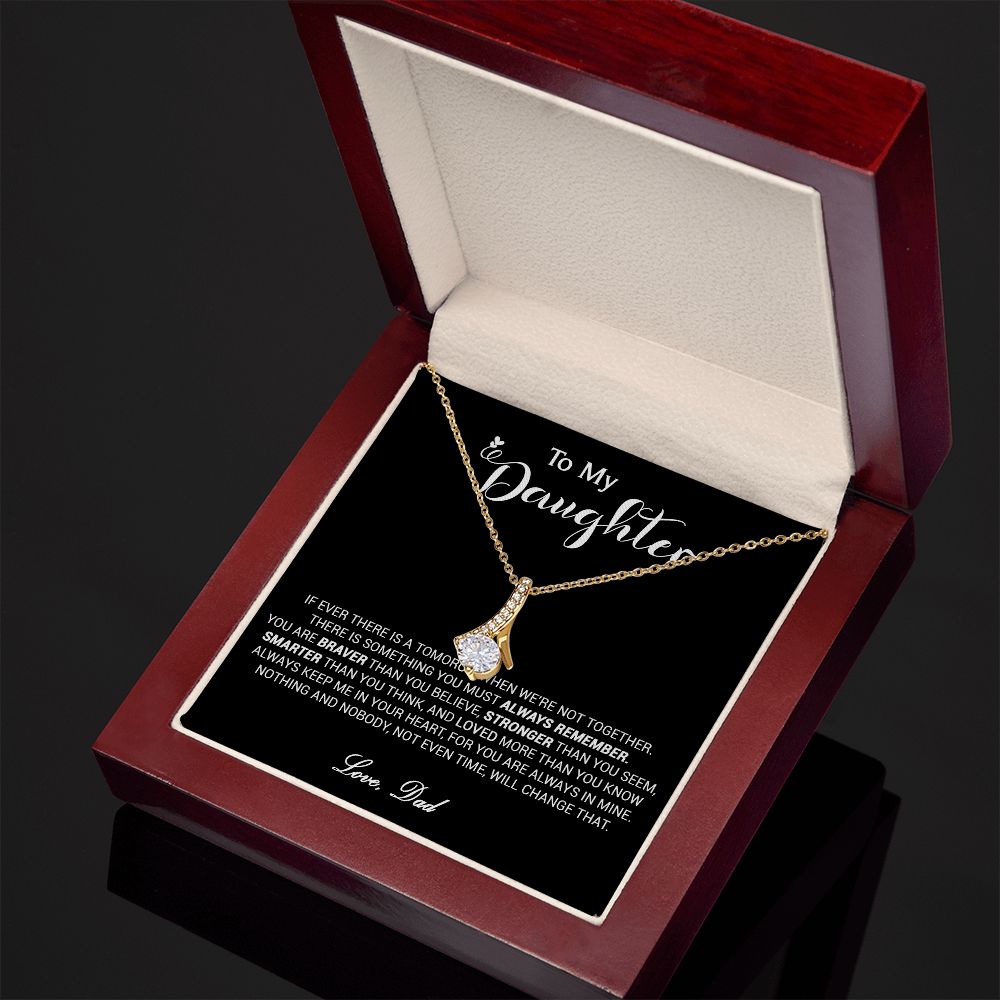 433B To My Daughter Necklace, Daughter Father Necklace, Daughter Xmas Gift From Dad
