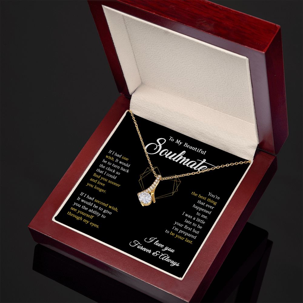 617B To My Soulmate Necklace, Gift For Wife Girlfriend From Husband, Valentines Gift