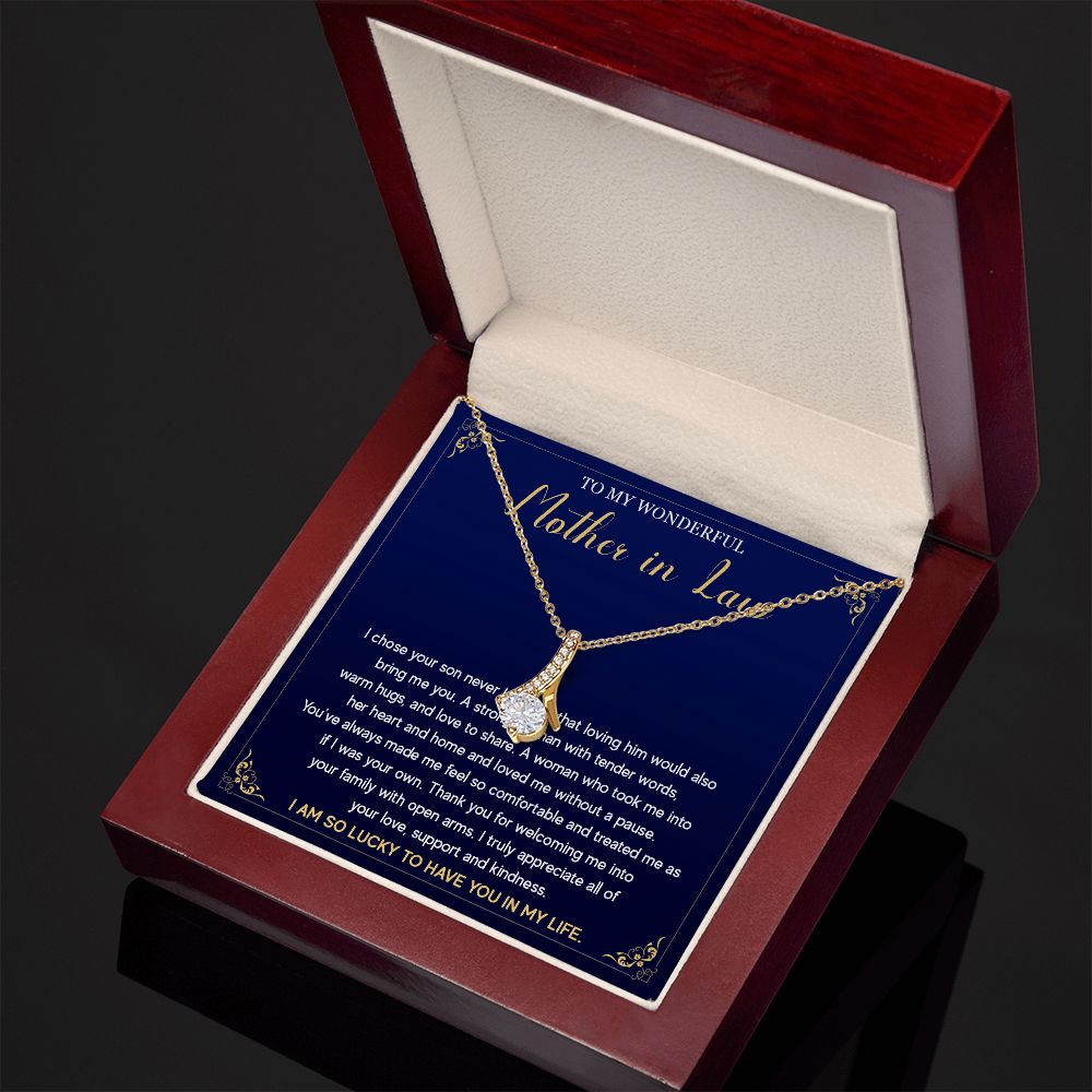 524B To My Mother in Law Necklace from Daughter, Gift to Mother-in-Law Necklace Love